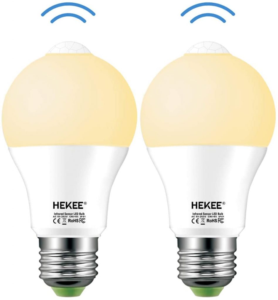 HEKEE Motion Sensor LED Light Bulb